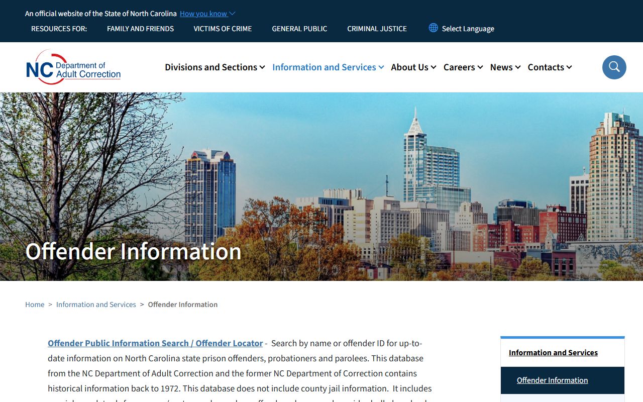 Durham County arrest records NC DAC offender search follow-up