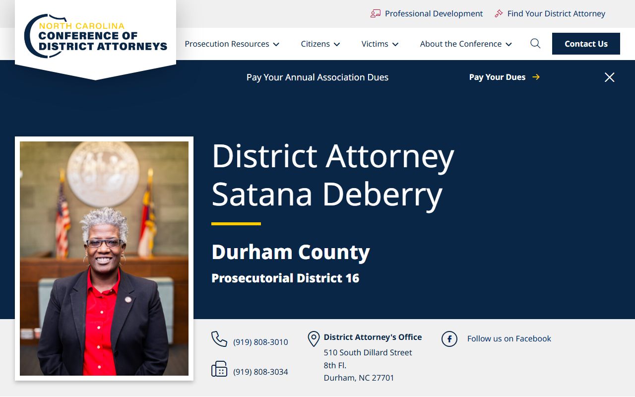 Durham County criminal court records District Attorney Prosecutorial District 16