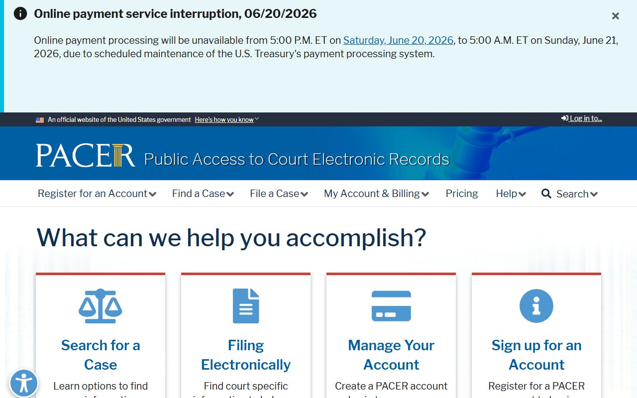Durham County district court PACER federal case access caveat