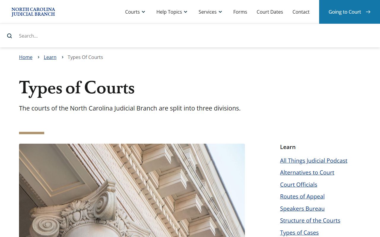 Durham County court records North Carolina court types
