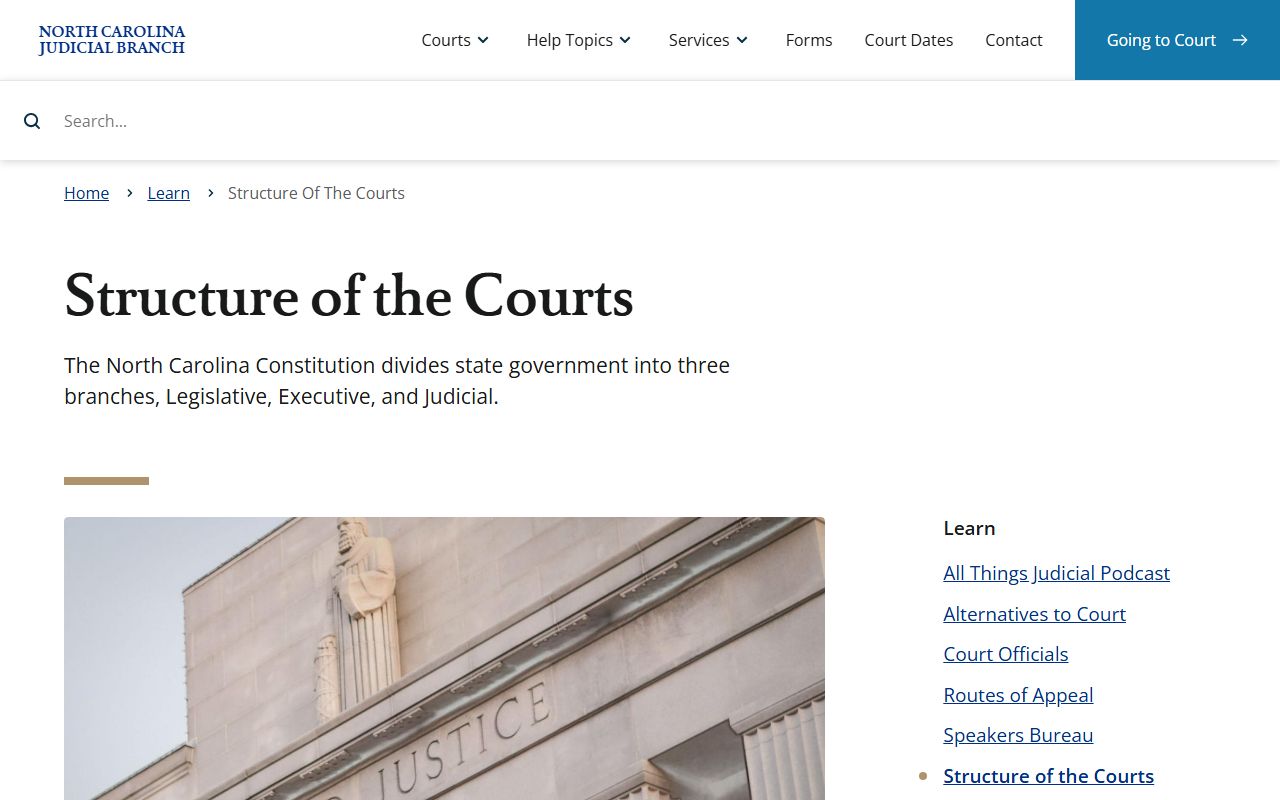 Durham County court records North Carolina court structure