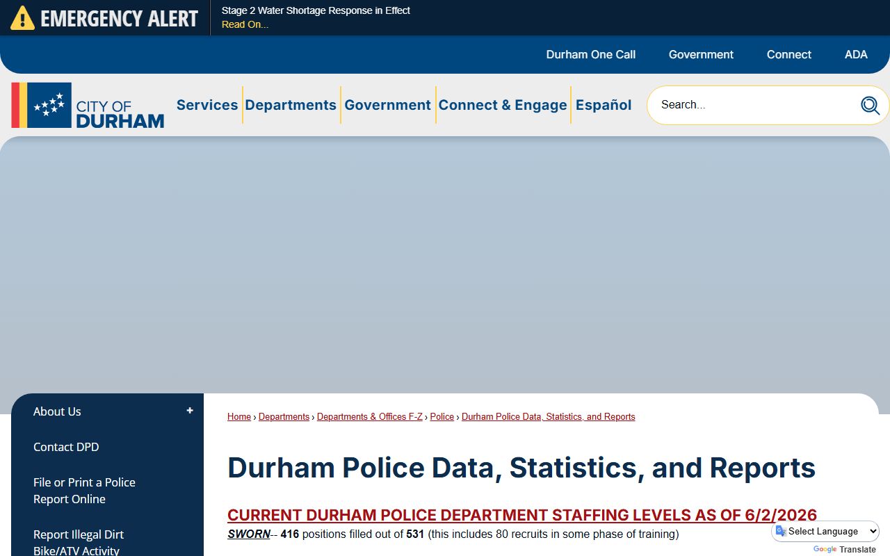 Durham County warrant search police report access context